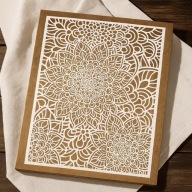 Szablon elastyczny do malowania tortu, ciast, ścian, dekoracja mandala nr 5