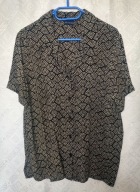 BLUZKA DAMSKA ALEXON CZARNA W KREMOWE WZORKI 46-48