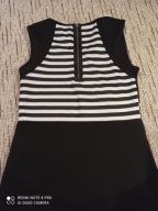 Sukienka biało czarna wizytowa S 36 ideał wizytowa