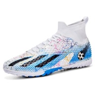 Buty piłkarskie dla dzieci Turfy trawa i orlik WhiteShadow Whit-Blue roz.35