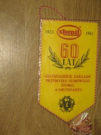 STOMIL GRUDZIĄDZ Zakłady Przemysłu Gumowego 60 lat proporczyk z PRL