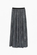 Fioletowa spódnica maxi boho z rozcięciami Atmosphere wzorzysta wysoki stan