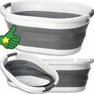 MISKA SKŁADANA SILIKONOWA KOSZ NA PRANIE DUŻA WANIENKA 25L OKRĄGŁA