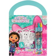 Kolorowanka z Łamigłówkami + Kredki KOCI DOMEK GABI
