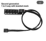 ROZDZIELACZ PRZEDŁUŻACZ HUB WENTYLATORÓW PWM 4PIN do 5 x 4PIN CPU FAN