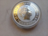 moneta 1 dolar ze złotym misiem, Australia 2009, 1 oz 999 silver