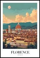 A2 PLAKAT FLORENCJA WŁOCHY KATEDRA SANTA MARIA DEL FIORE FLORENCE ITALY
