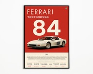 PLAKAT FERRARI TESTAROSSA IDEALNY NA PREZENT OBRAZ NA ŚCIANE A3