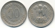 Indie 50 Paise - 1975r ... Monety
