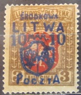 Litwa stary znaczek z nadrukiem (8/10