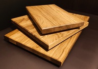 Zestaw dębowych desek do krojenia