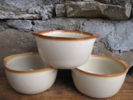 KREMOWE Miseczki/Salaterki z Uszami_ Porcelit TUŁOWICE PRL