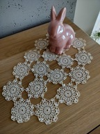 Bieżnik serwetka szydełkowe rękodzieło misterne cacko serweta 20x35