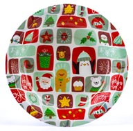 MISKA GŁĘBOKI TALERZ Z TWORZYWA DLA DZIECI 24,5 cm OZDOBA DEKORACJA ŚWIĘTA