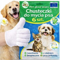 RĘKAWICE DO PIELEGNACJI CZYSZCZENIA SIERŚCI NAWILŻANE NATURALNE SPA 6szt.