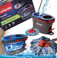 VILEDA H2PRO MOP OBROTOWY WIADRO SEPARACYJNE ZESTAW MOP + WIADRO 2 KOMOROWE