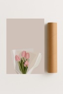 Plakat bez ramy 21x30 cm Subtelny bukiet różu | Pomysł na Prezent