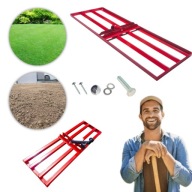 NIWELATOR DO TERENU TRAWNIKA RĘCZNY ZIEMI RÓWNIARKA 90X30 METALOWY GRABIE