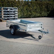 PRZYCZEPKA SAMOCHODOWA ZASŁAW 235x132x35 RESORY, AMORTYZATORY,ŚWIATŁA LED