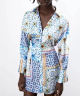 sukienka fajans grecka boho patchwork mini