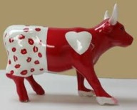 COW PARADE KROWA MOOCHO AMOR danish design UNIKAT FIGURKA PORCELANA