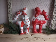 RENIFER RENIFEREK ŁOŚ DUŻY Z MATERIAŁU DEKORACJA