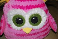 pluszak maskotka śliczna sowa sówka poduszka różowa