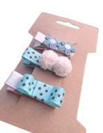 Mini spinki do włosów handmade 3 szt.