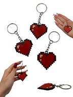 Brelok „Serce Minecraft” Idealne pod walentynki i nie tylko– komplet 2 szt.