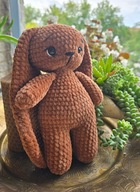 KRÓLIK SZYDEŁKOWY MASKOTKA RĘKODZIEŁO "MAURYCY MAŁY" króliczek przytulanka