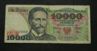 Polska - banknot - 10000 Złotych 1988 rok Seria DP