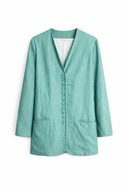 Miętowo-zielona wełniana marynarka vintage L retro polska minimalistyczna