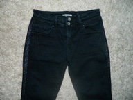 jeansy czarne z efektem push up r. 36