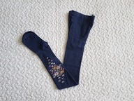 Gatta rajstopy niebieskie i kwiatki nowe roz 128