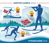 Malediwy 2018 ** cena 8,90 zł kat.4,50€- sport, IO Pyoeng Chang