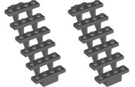 LEGO 2x Schody LEGO 6x4x7 Ciemny Szary (Bluish) 30134