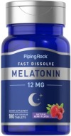 Tabletki Piping Rock Melatonina 12 mg bezglutenowe 180 szt. owoce leśne