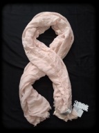 PIECES pudrowy pudrowy róż DŁUGI szal lekki 105x180 NOWY