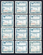 Rosja - 12 x certyfikaty do monet