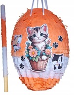 Piniata urodzinowa XL - KOT KOTEK + kij