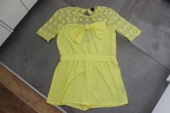 ASOS zółty kombinezon spodnium letni 44