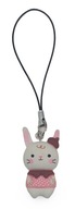Breloczek do telefonu mini króliczek w różowej sukience prezent dla dziecka