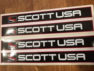 4x Naklejka z logo SCOTT USA na Crossa Quad MTB DH Enduro Rower Ramę Wahacz