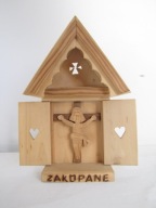 KAPLICZKA DREWNIANA CHRYSTUS NA KRZYŻU ZAKOPANE GÓRY TATRY