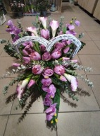 Stroik Cmentarz Duży karczoch kalie tulipany róże Premium