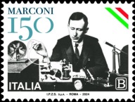 Włochy 2024 Znaczek 4627 ** Marconi radio fizyka Nobel
