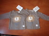 Dwie bluzeczki Cotton Fish roz 50-60 na 1-4 m-cy