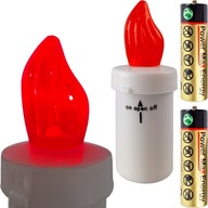 Wkład LED na baterie R6 do zniczy znicz wkładów wkład elektryczne czerwone