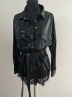 Koszula D-she czarna skórzana koronka / kolekcja limitowana r. 36