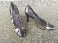 ANYA HINDMARCH LONDON nr 37 włoskie czółenka skóra